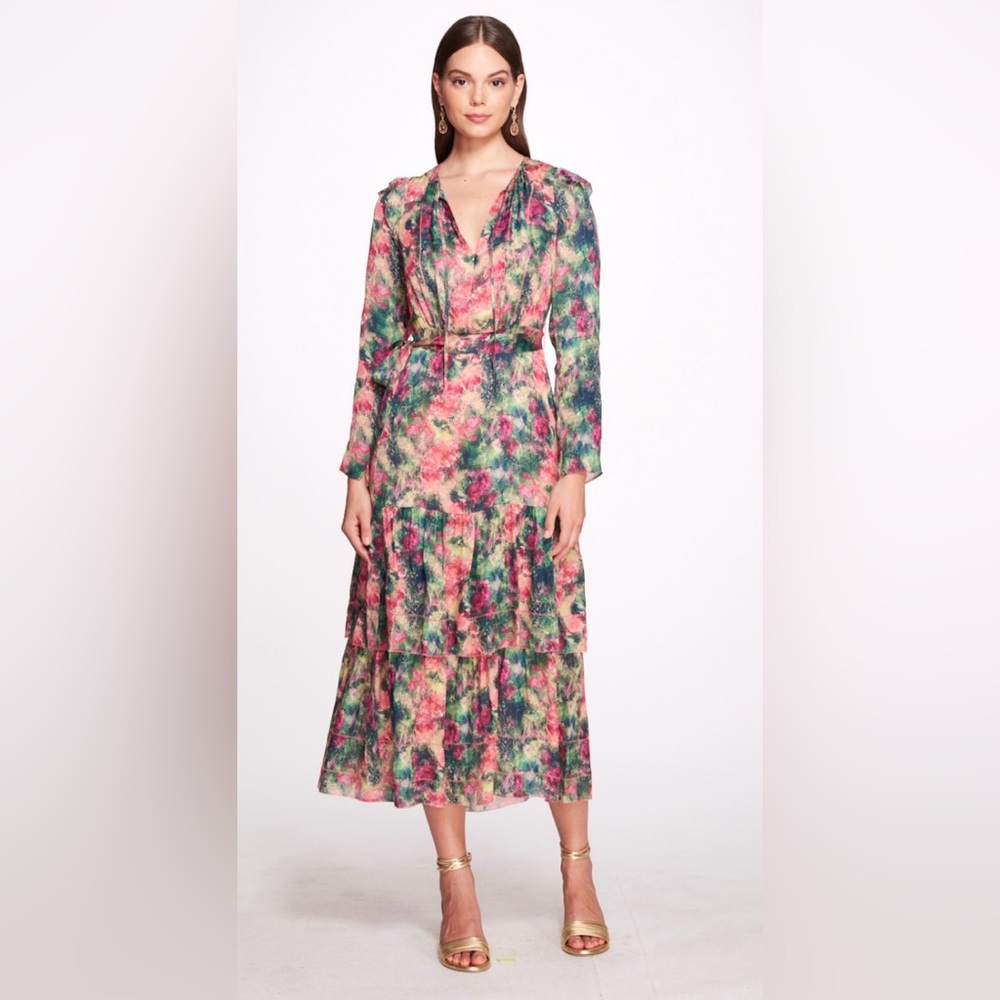 MARCHESA NOTTE
Amber 3-tiered Long Sleeve
Dress